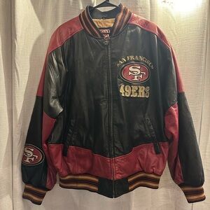 Vintage 49ers leather jacket XL